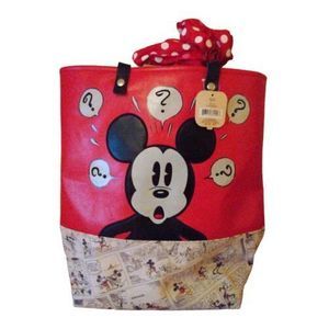Mickey Mouse Vinyl Bag with A Minnie Mouse Bow...